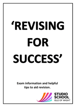 Revising for Success Booklet 2017