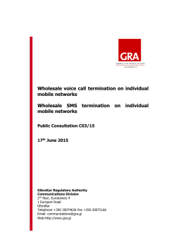 C03/15 - Wholesale mobile call termination and SMS termination