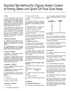 Standard Test Method for Organic Matter Content of Putting Green