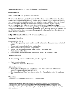 Painting a Picture of Alexander Hamilton`s Life