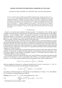 Square functions for directional operators on the plane