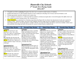 2nd Grade ELA Pacing Guide