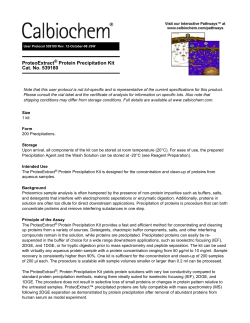 ProteoExtract Protein Precipitation Kit Cat. No. 539180