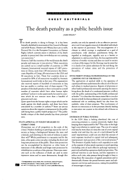 The death penalty as a public health issue