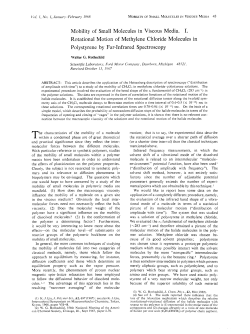 Mobility of Small Molecules in Viscous Media. I. Rotational Motion of