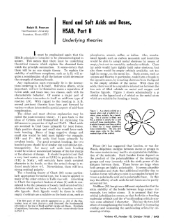 Hard and Soft Acids and Bases, HSAB, Part II