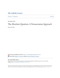 The Abortion Question: A Nonsectarian Approach