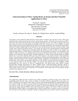Characterization of Mars Analog Rocks on Kauai and their Potential