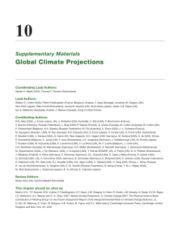 Global Climate Projections