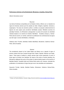 Performance Activism at the Borderlands: Minutemen, Anzald&uacute;a