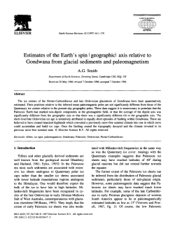 Estimates of the Earth`s spin ( geographic) axis relative to