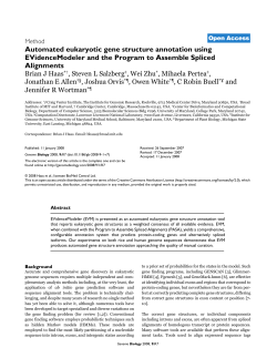 Automated eukaryotic gene structure annotation using