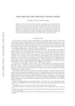 Limit Directions for Lorentzian Coxeter Systems
