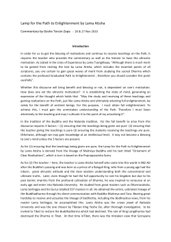 Lamp for the Path to Enlightenment