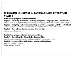 IB Literary terms - English