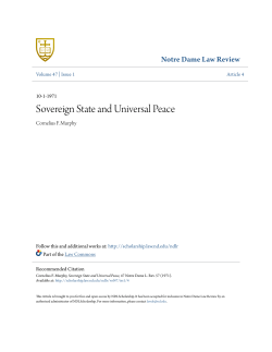 Sovereign State and Universal Peace