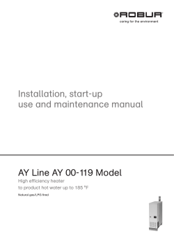AY Line AY 00-119 Model Installation, start
