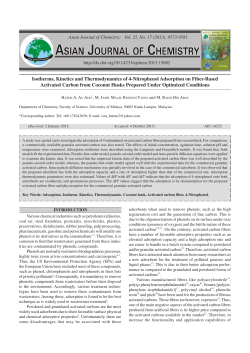 Isotherms, Kinetics and Thermodynamics of 4