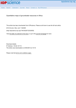 Quantitative maps of groundwater resources in Africa