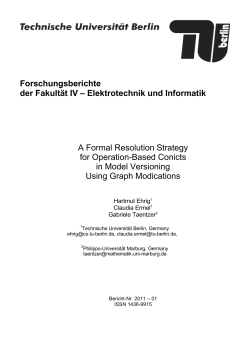 Forschungsberichte der Fakult&auml;t IV &ndash; Elektrotechnik und