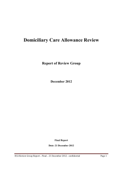 Domiciliary Care Allowance Review