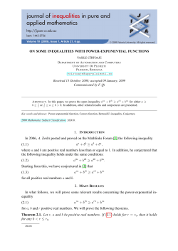 On Some Inequalities With Power-Exponential Functions