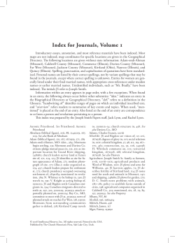 for Journals - The Joseph Smith Papers
