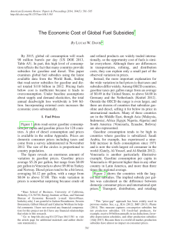 The Economic Cost of Global Fuel Subsidies