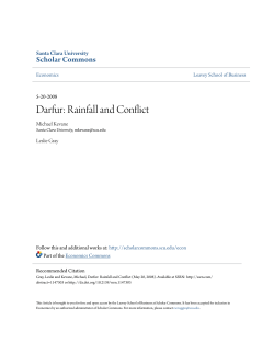 Darfur: Rainfall and Conflict
