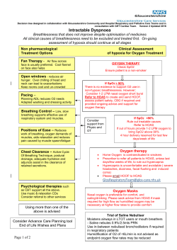 Management of Intractable Breathlessness