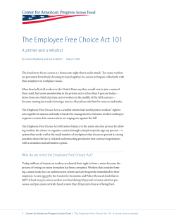 The Employee Free Choice Act 101