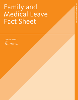 Family and Medical Leave Fact Sheet - UCnet