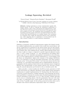 Leakage Squeezing, Revisited