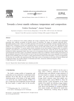 Towards a lower mantle reference temperature and composition