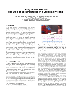 Telling Stories to Robots: The Effect of Backchanneling on a