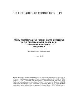 Policy competition for foreign direct investment in the Caribbean Basin