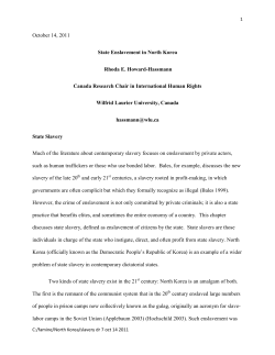 State Enslavement in North Korea