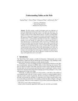 Understanding Tables on the Web