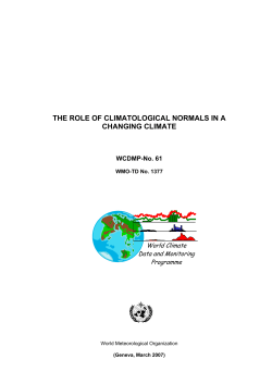 the role of climatological normals in a changing climate