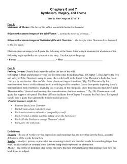 Chapters 6 and 7 Symbolism, Imagery, and Theme