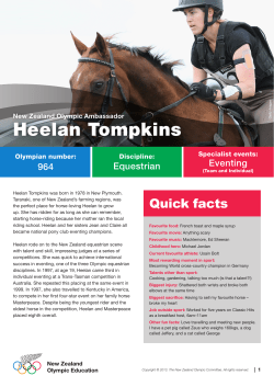 Heelan Tompkins - Olympic.org.nz