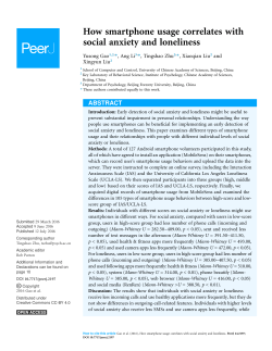 How smartphone usage correlates with social anxiety and