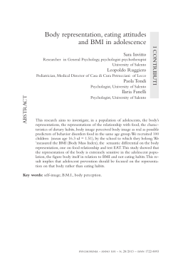Body representation, eating attitudes and BMI in adolescence