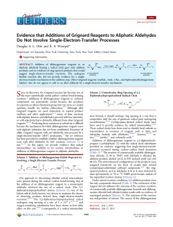 Evidence that Additions of Grignard Reagents to