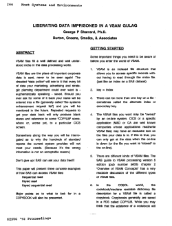 liberating data imprisoned in a vsam gulag