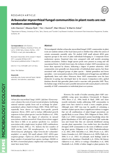 Arbuscular mycorrhizal fungal communities in plant roots are not