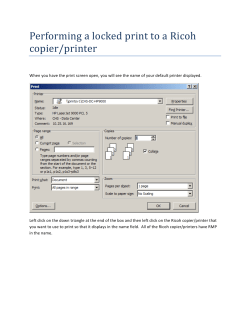 Performing a locked print to a Ricoh copier
