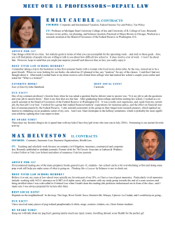 Meet the 1L Faculty - DePaul University College of Law