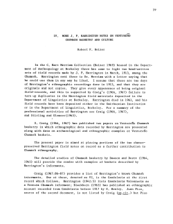 Harrington`s informants. Craig - University of California, Berkeley