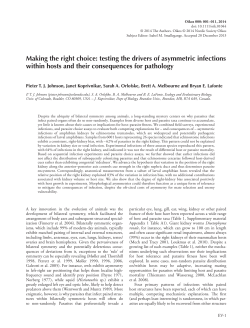 Making the right choice: testing the drivers of asymmetric infections